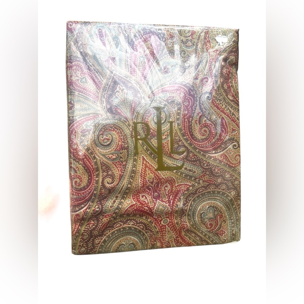 NWT Lauren Ralph Lauren Fenton Paisley Rust Tablecloth 70 inch Round